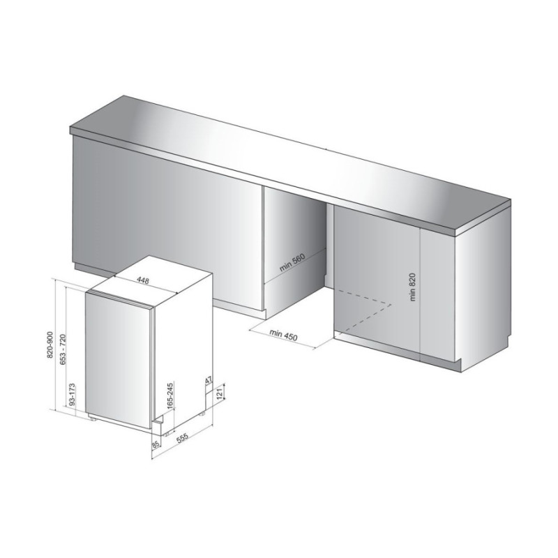 Посудомийна машина Whirlpool WSIO 3O34 PFE X