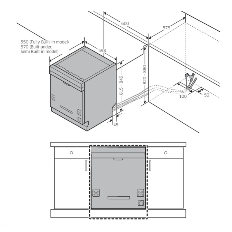 Посудомийна машина Samsung DW60M6040BB/UA