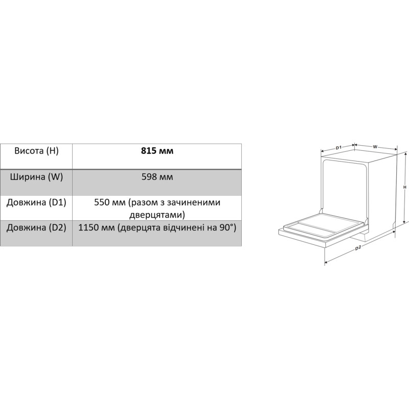 Посудомийна машина Interline DWI 965 DSO WA