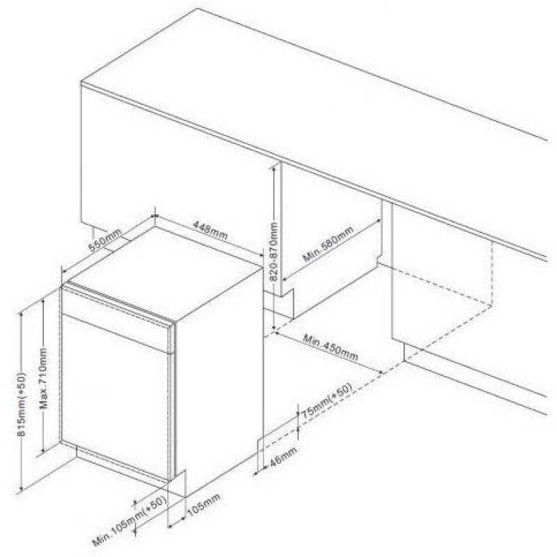 Посудомийна машина Hansa ZIM 434.1 B