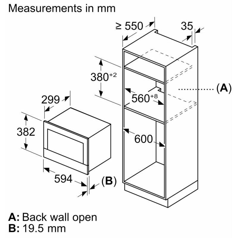 Вбудована мікрохвильова піч Bosch BEL7321B1