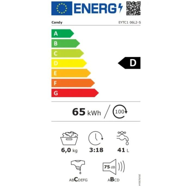 Пральна машина Candy EYTC106L2-S