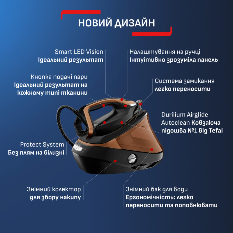 Праска з парогенератором Tefal Pro Express Vision GV9823E1