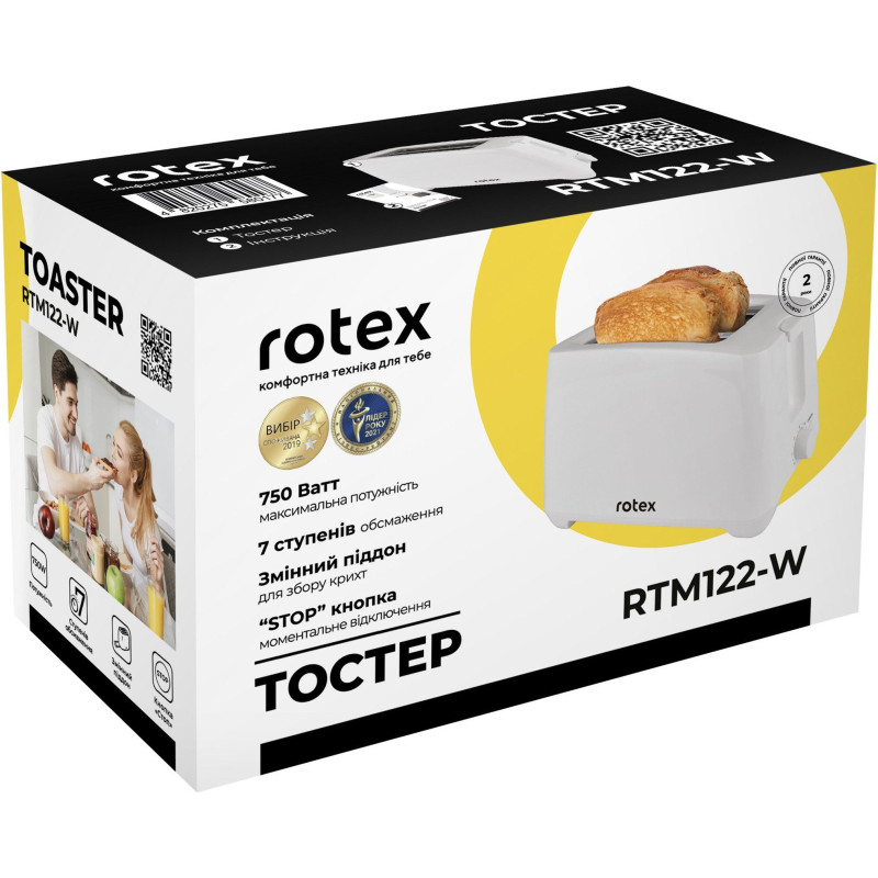  Тостер Rotex RTM122-W