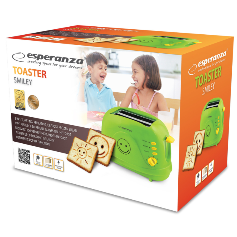 Тостер Esperanza SMILEY EKT003G