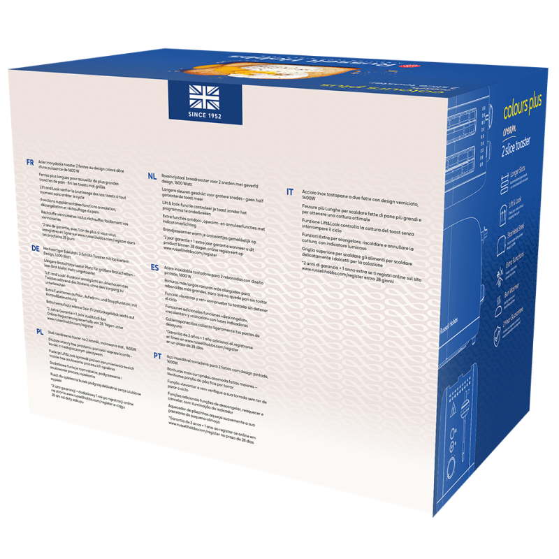 Тостер Russell Hobbs Colours Plus 26551-56