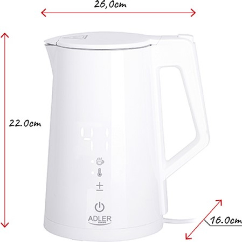 Електрочайник Adler AD 1345 white
