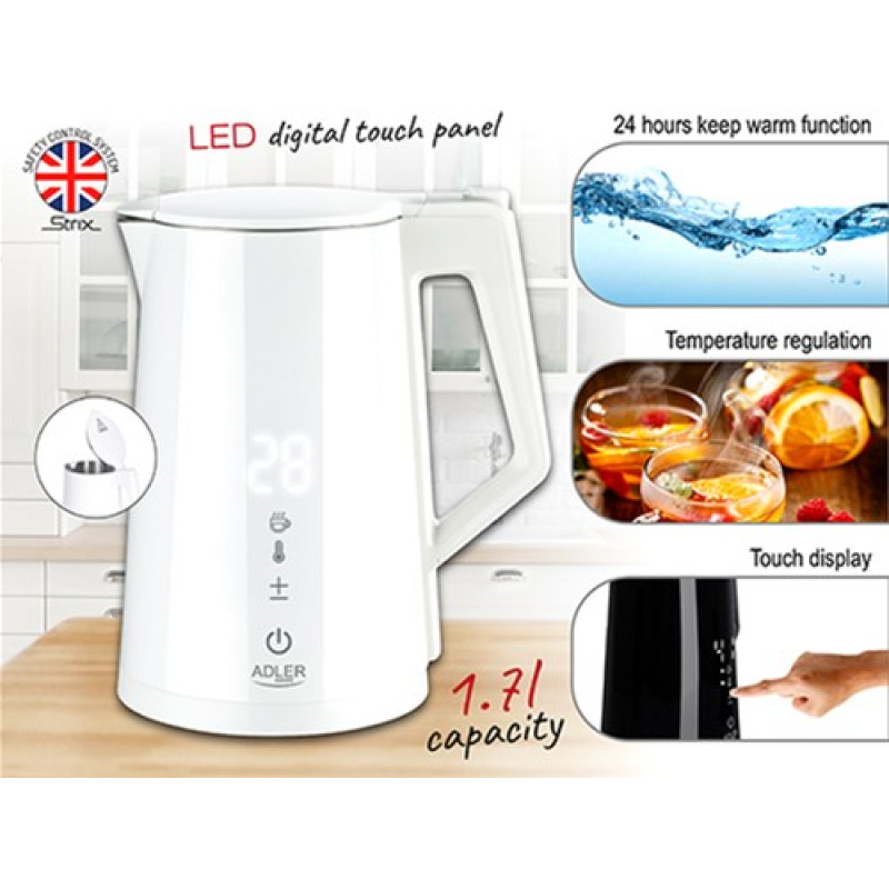 Електрочайник Adler AD 1345 white
