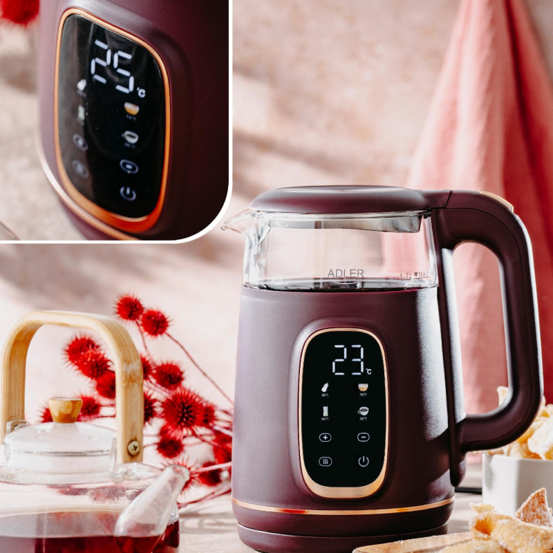 Електрочайник Adler AD 1305 burgundy