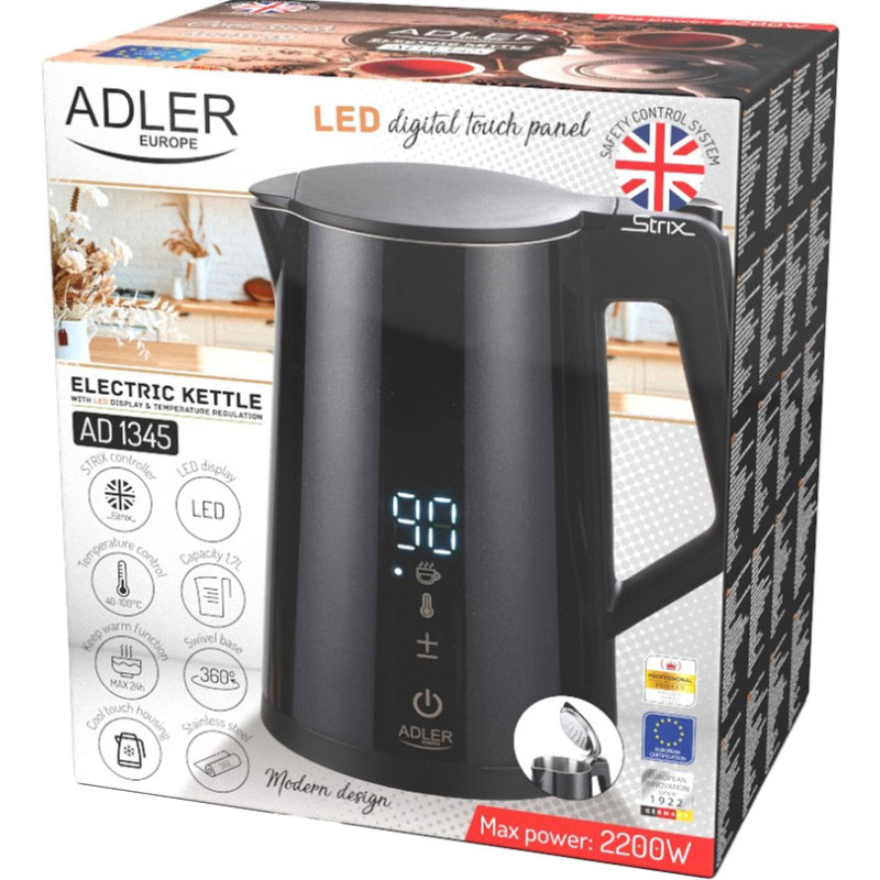 Електрочайник Adler AD 1345 black