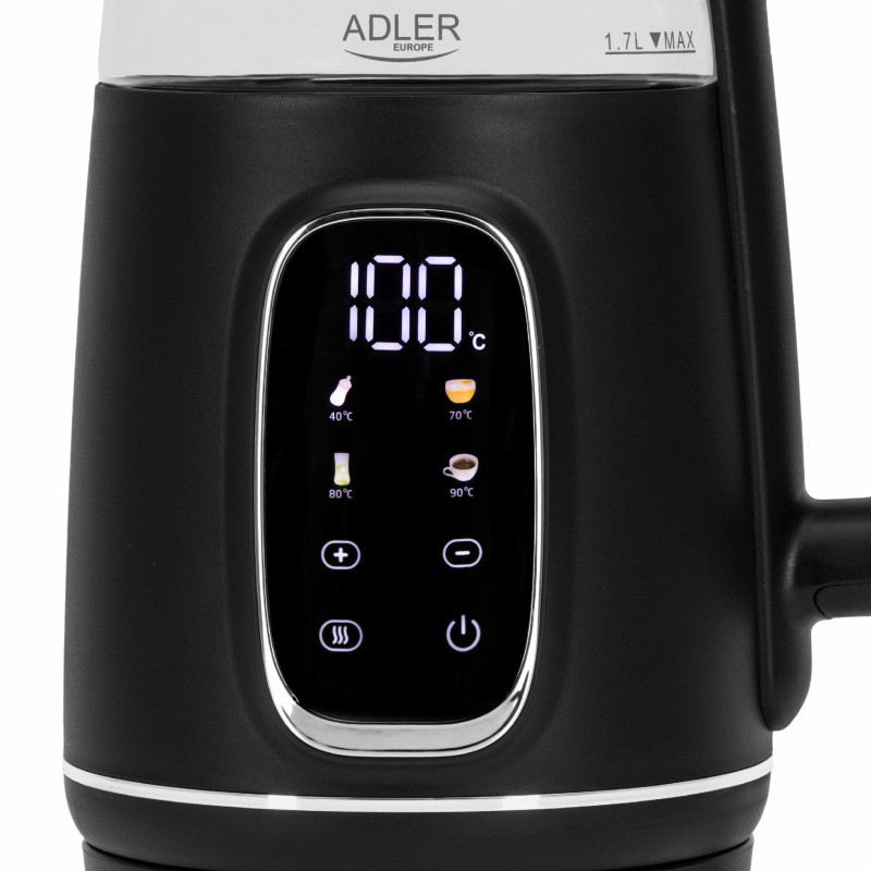 Електрочайник Adler AD 1305 black silver