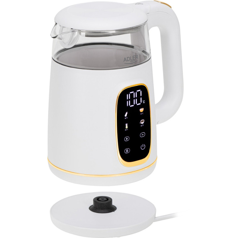 Електрочайник Adler AD 1305 white silver