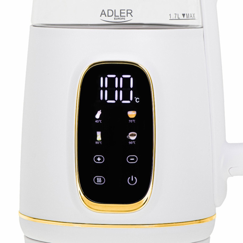Електрочайник Adler AD 1305 white gold
