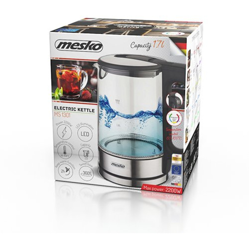 Електрочайник Mesko MS 1301 Black