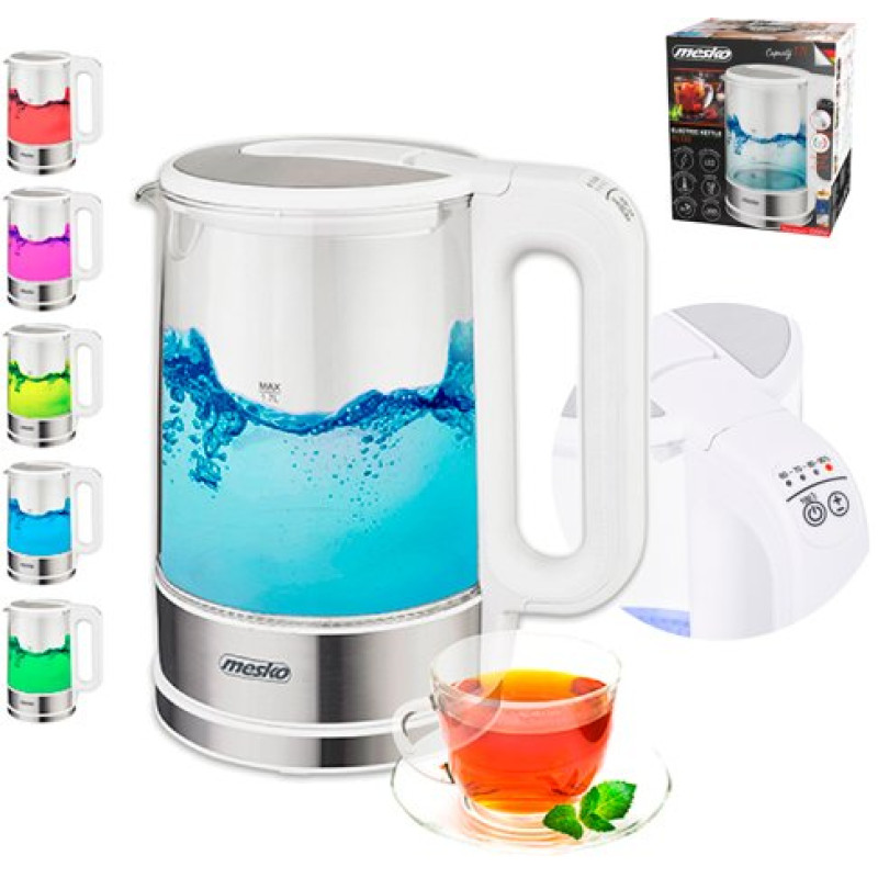 Електрочайник Mesko MS 1301 white