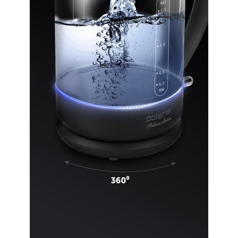Електрочайник Polaris PWK 17103CGL Water Way Pro Black