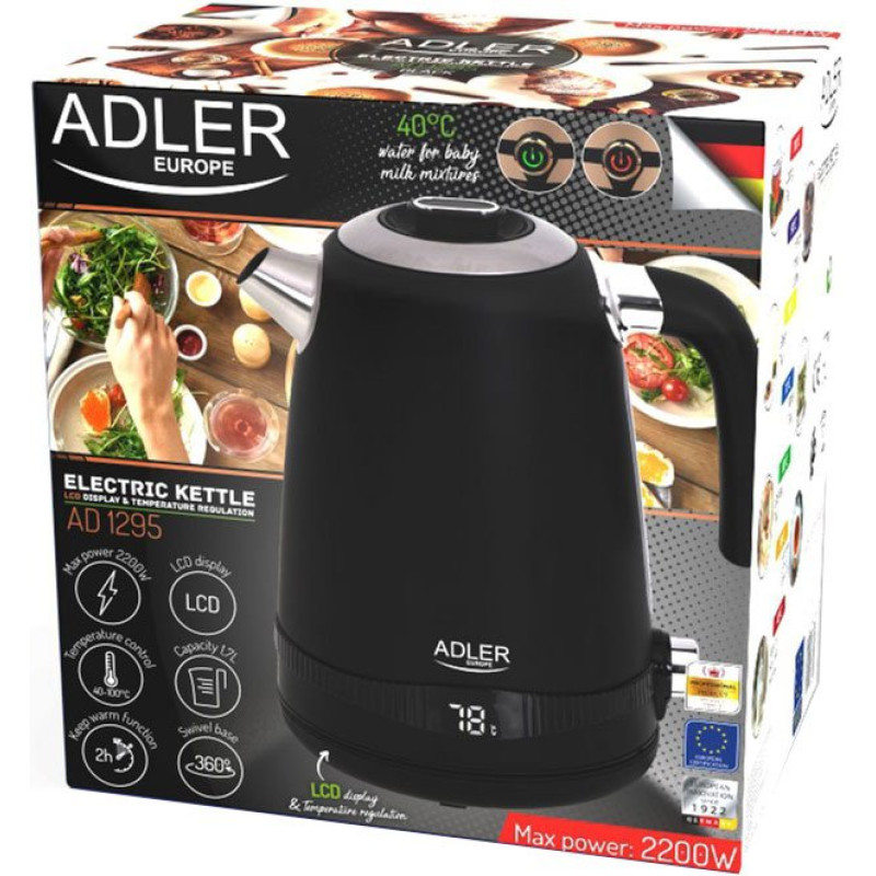 Електрочайник Adler AD 1295 black