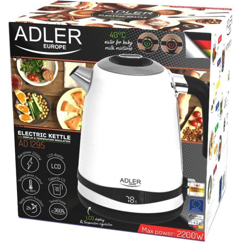 Електрочайник Adler AD 1295 white