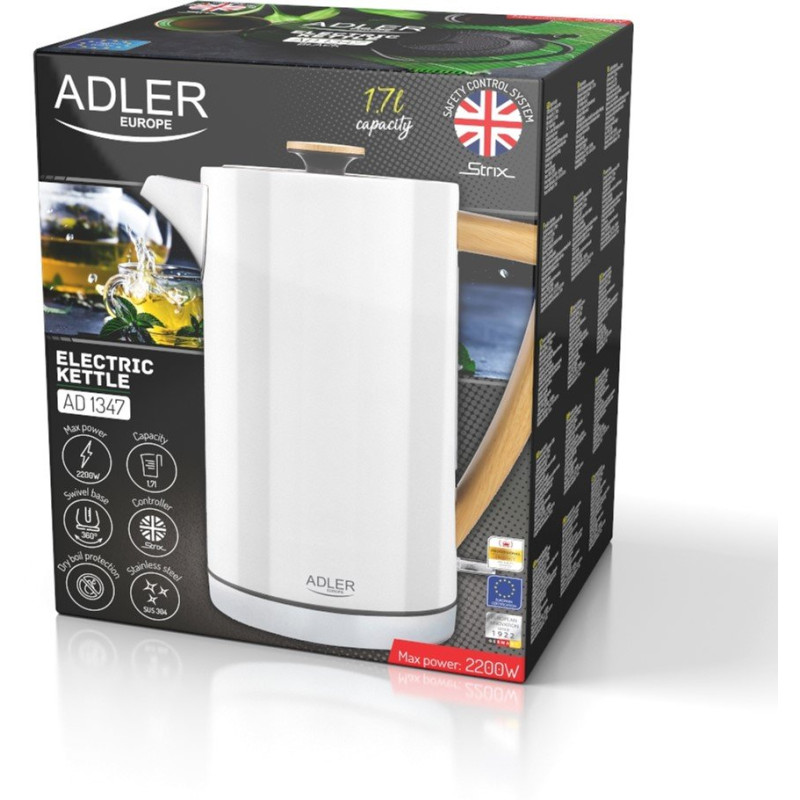 Електрочайник Adler AD 1347 white