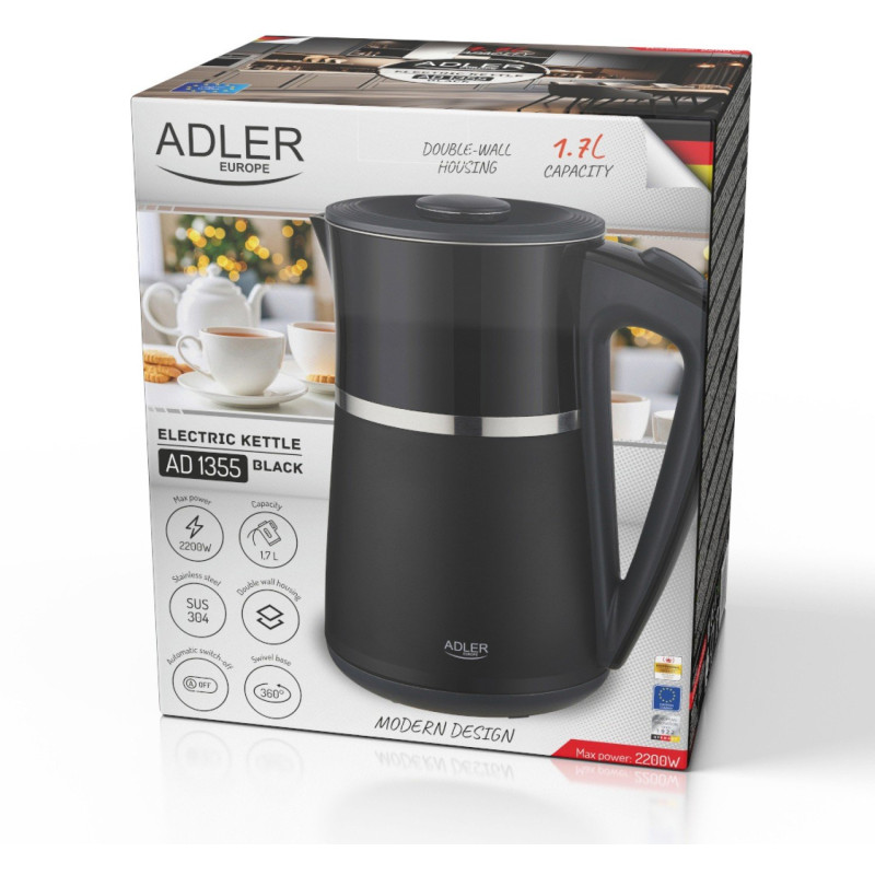 Електрочайник Adler AD 1355 black