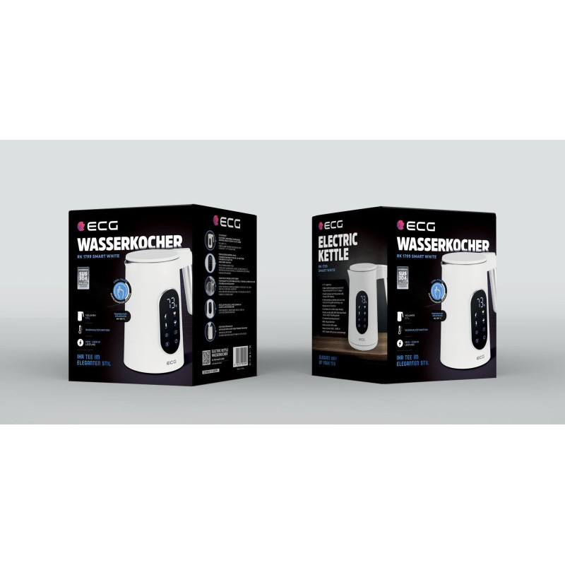 Електрочайник ECG RK 1799 Smart White