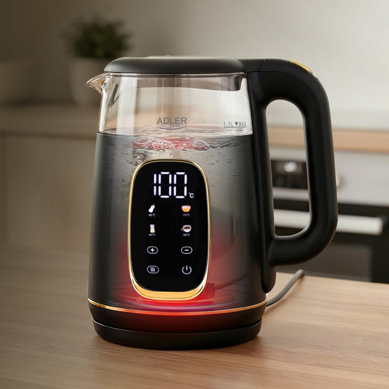 Електрочайник Adler AD 1305 black gold