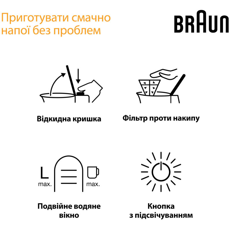 Електрочайник Braun WK 1500 WH