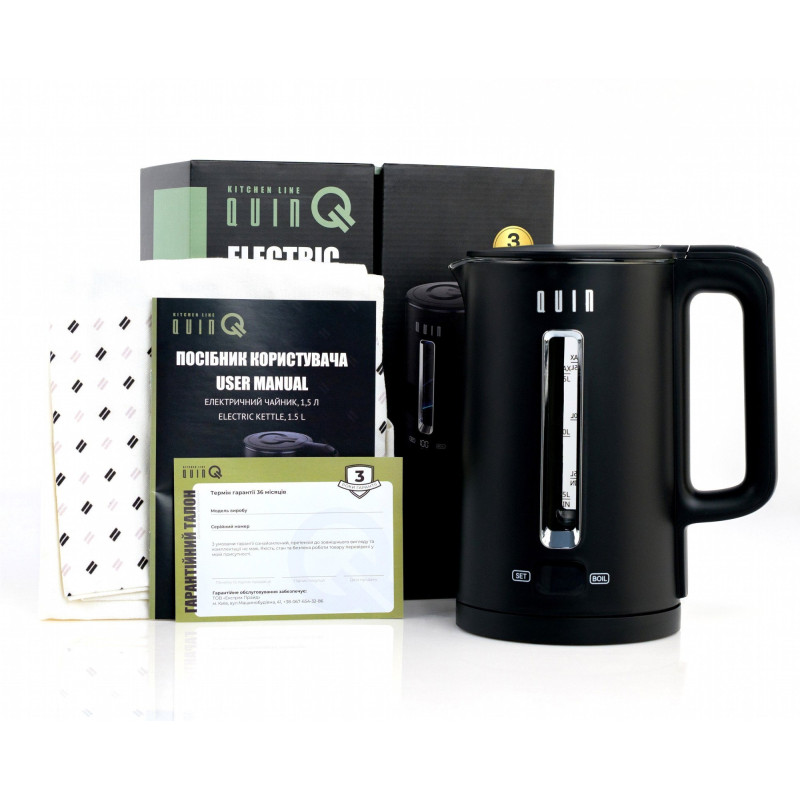 Електрочайник QUIN KTL-202 Black
