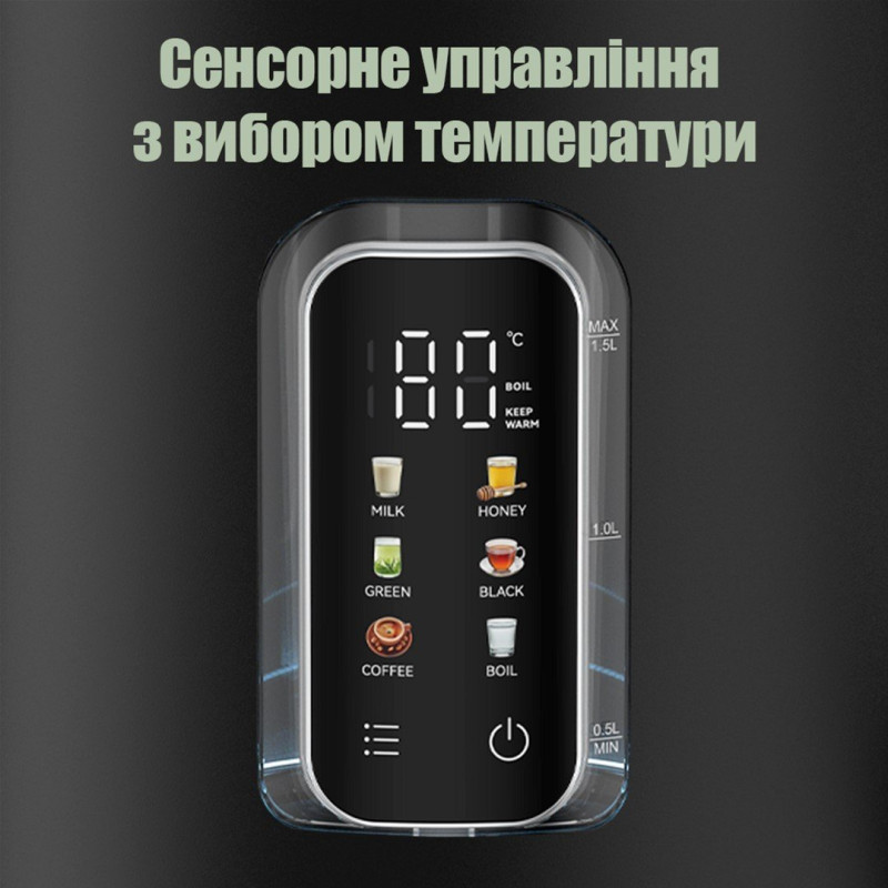 Електрочайник QUIN KTL-303 Black