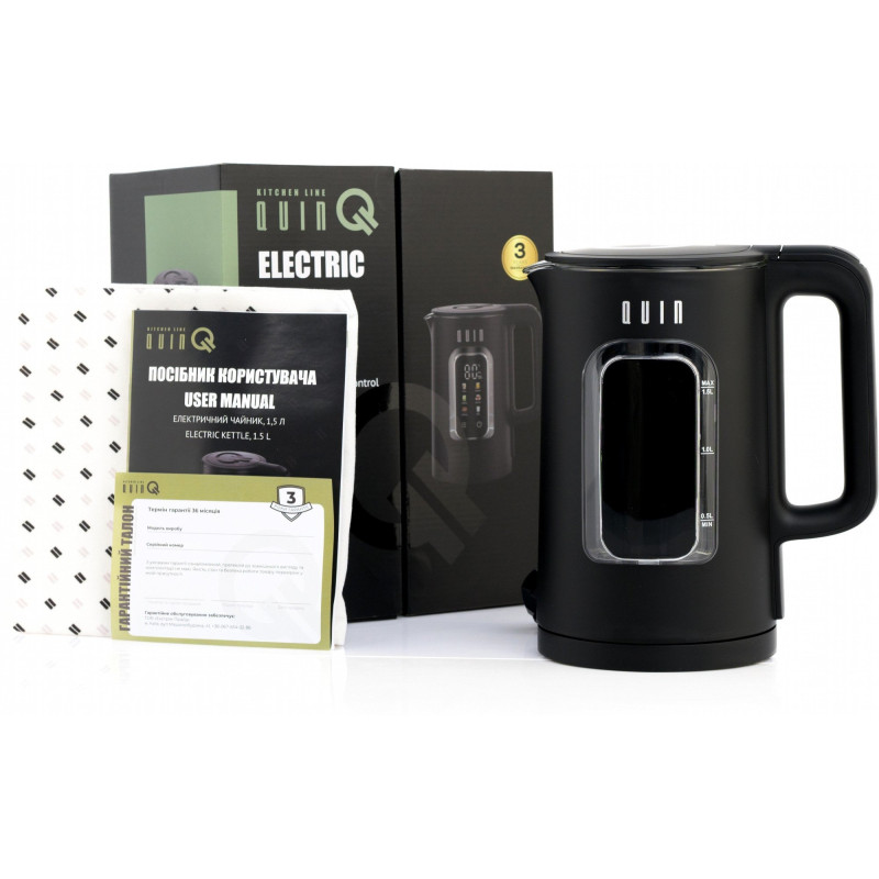 Електрочайник QUIN KTL-303 Black
