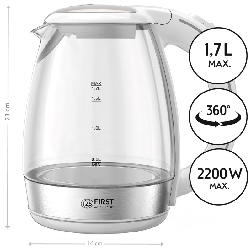 Електрочайник First FA-5404-2-WI