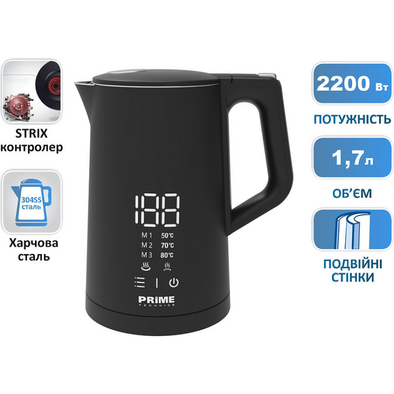 Електрочайник PRIME Technics PKD 1788 BS