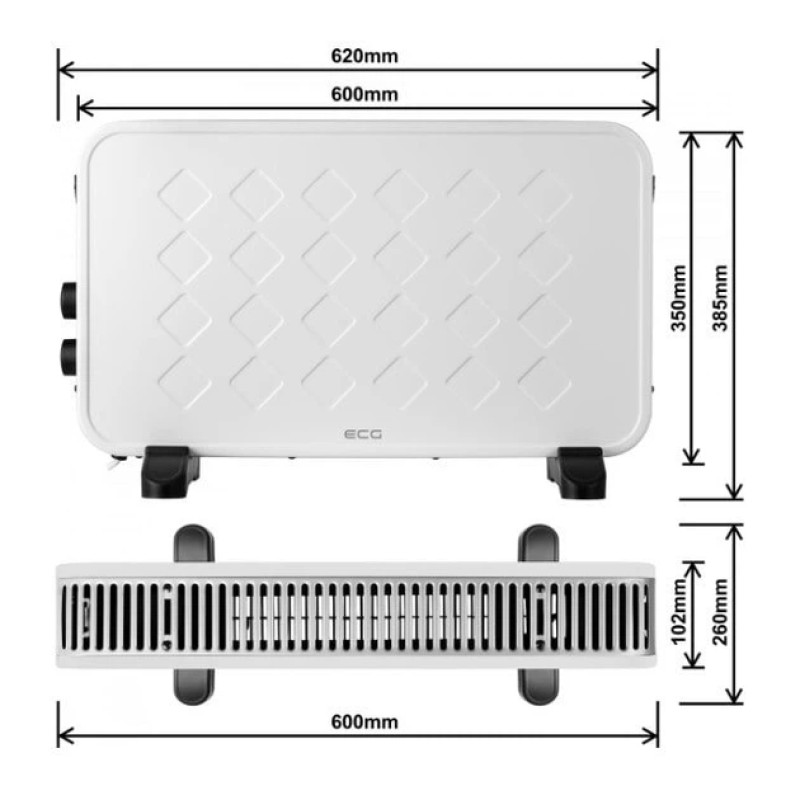 Конвектор ECG TK 2070 White