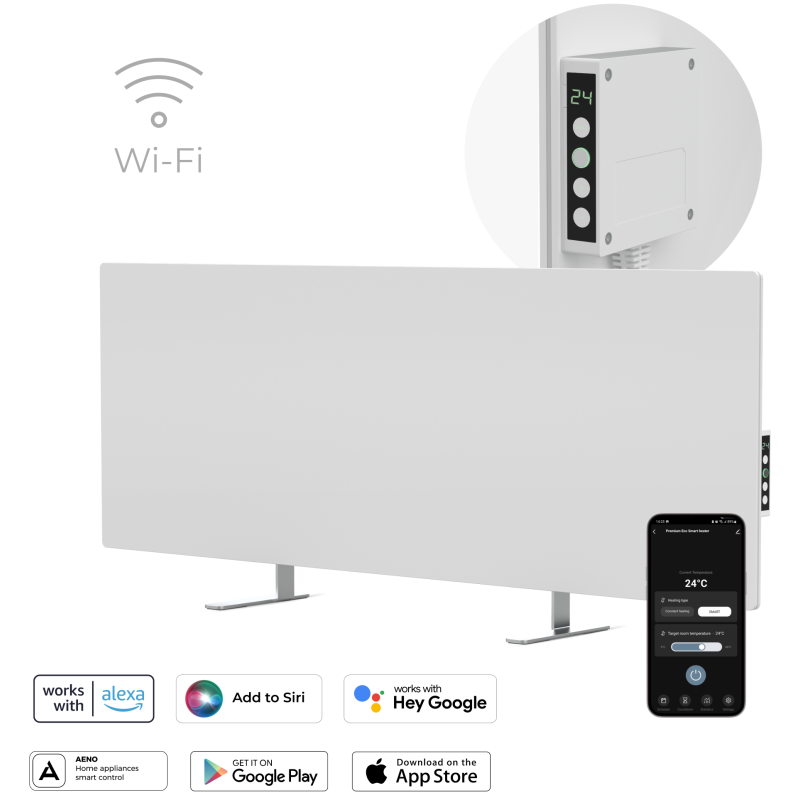 Конвектор AENO Premium Eco Smart GH3S LED White (AGH0003S)