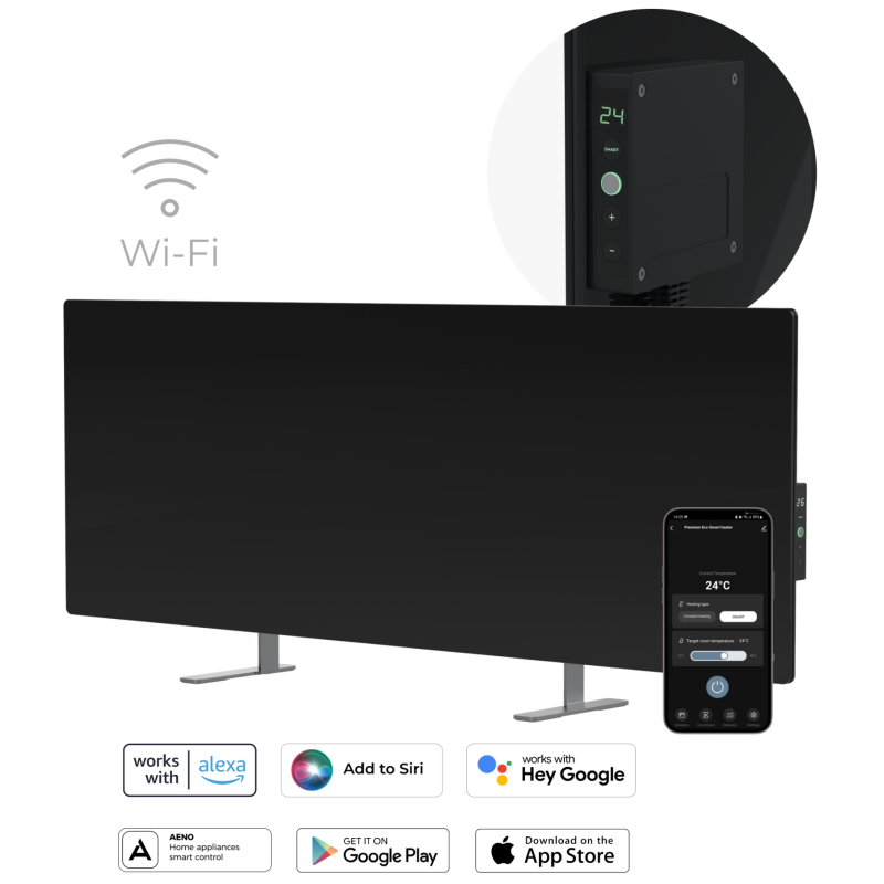 Конвектор AENO Premium Eco Smart GH4S LED Black (AGH0004S)