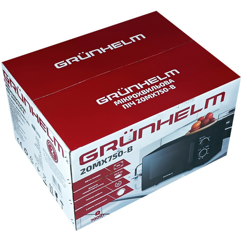 Мікрохвильова піч GRUNHELM 20MX750-B