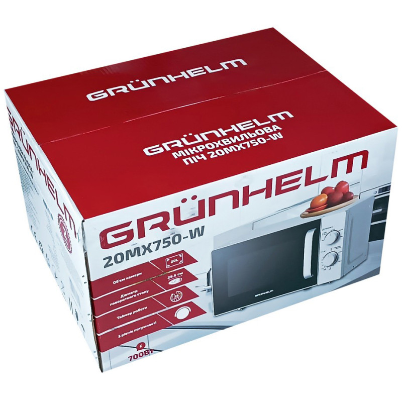 Мікрохвильова піч GRUNHELM 20MX750-W