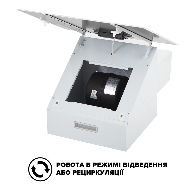 Витяжка Interline FLOW WH A/60/GL/M