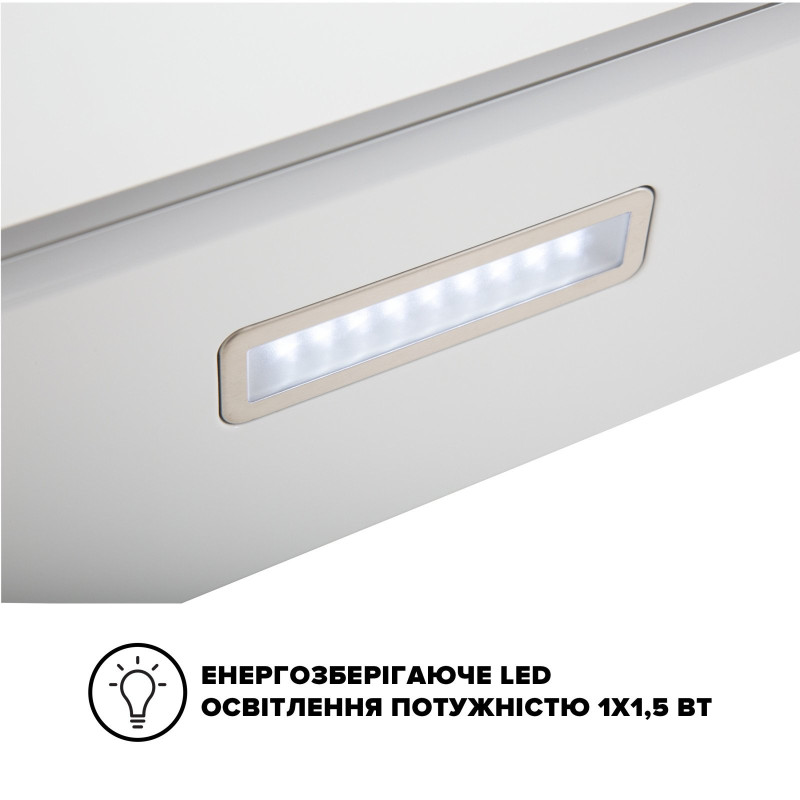 Витяжка Interline FLOW WH A/60/GL/M