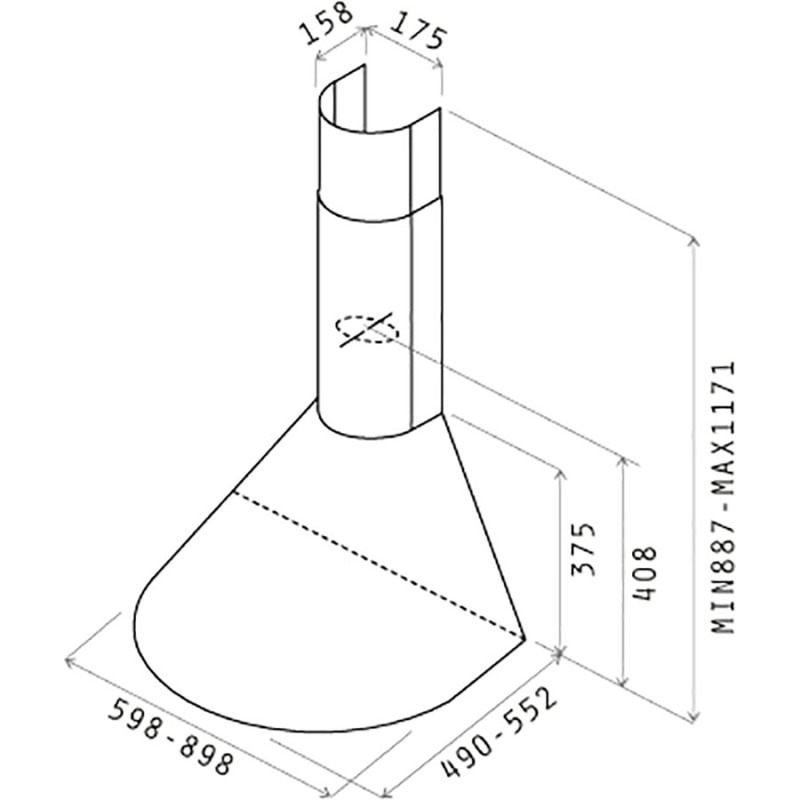Витяжка ELICA TONDA IX F/90