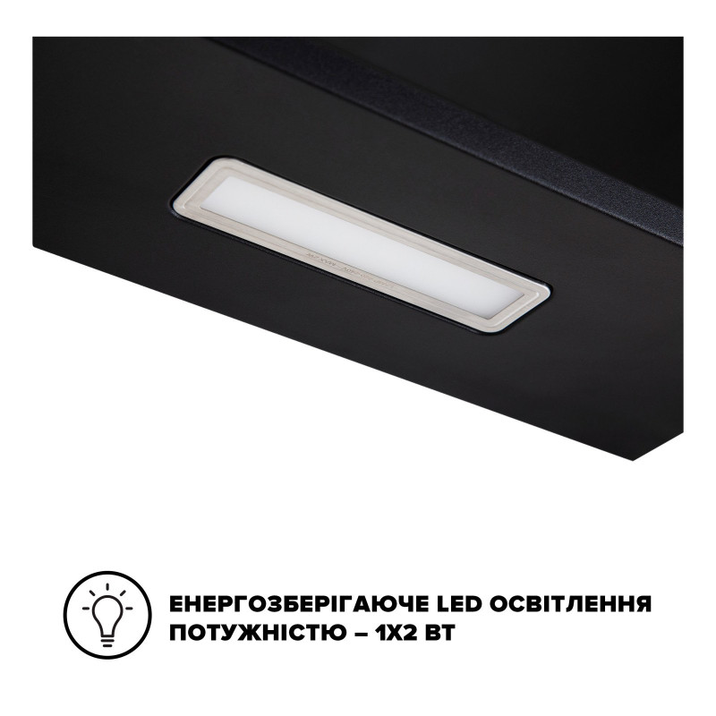 Витяжка INTERLINE TEFFI BL A/60/GL/PB