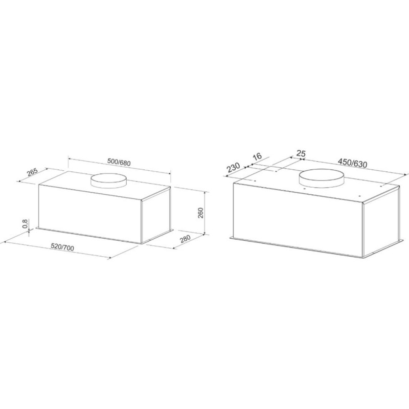 Витяжка ELEYUS BOXER 800 LED 52 GR