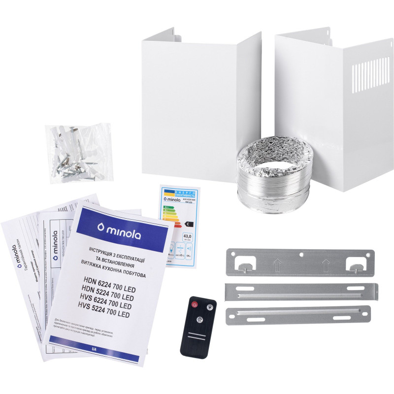 Витяжка Minola HVS 6224 WH 700 LED