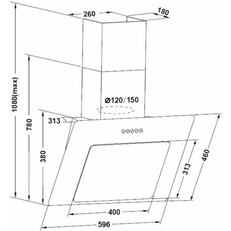 Витяжка PYRAMIDA NR 60 PK BLACK