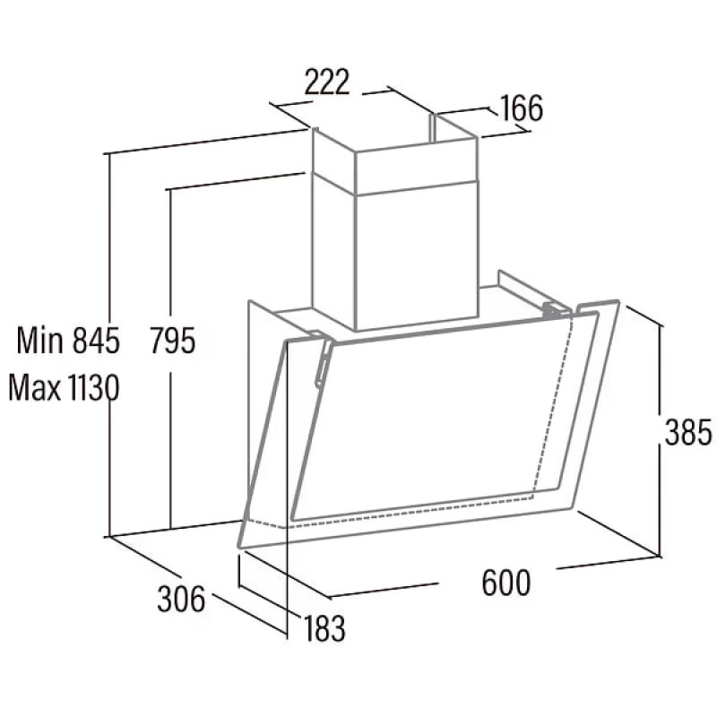 Витяжка Cata VALTO 600 XGWH (02027107)