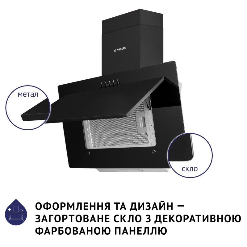 Витяжка Minola HDN 6124 BL LED