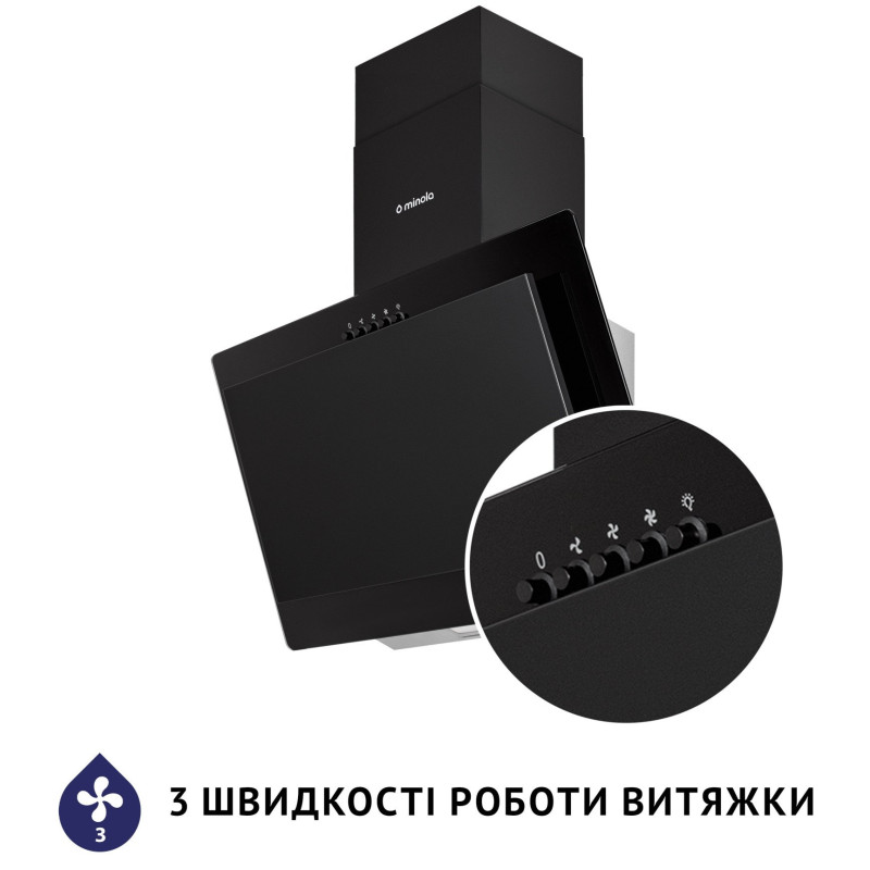 Витяжка Minola HDN 6124 BL LED