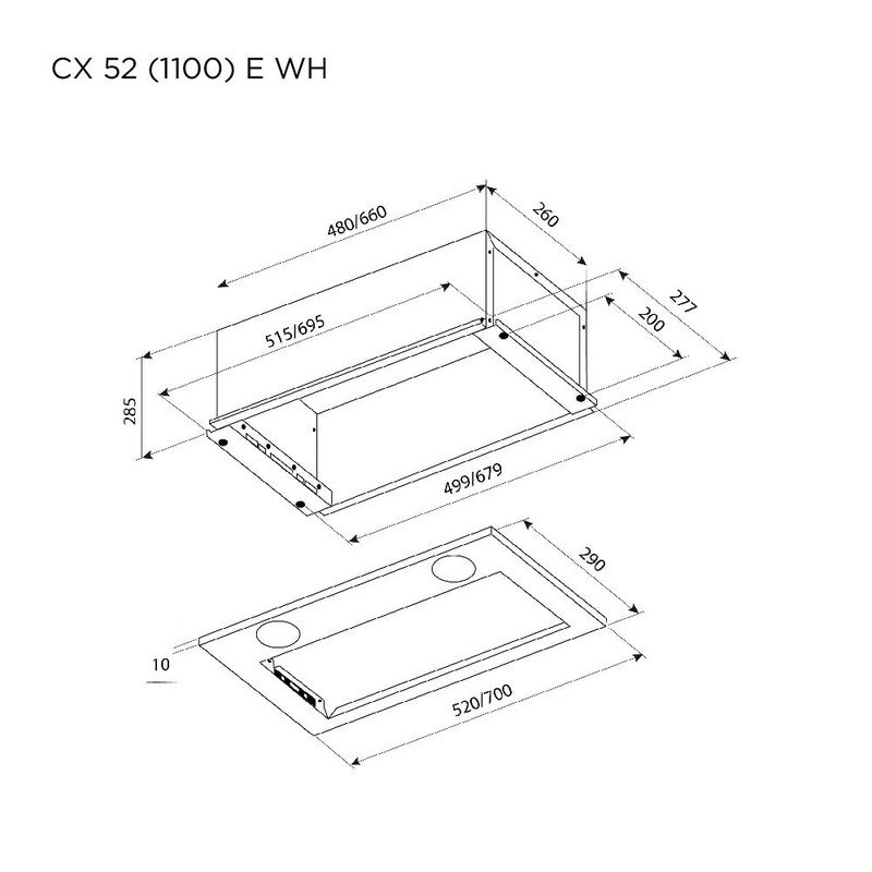 Витяжка PYRAMIDA CX 52 (1100) E WH