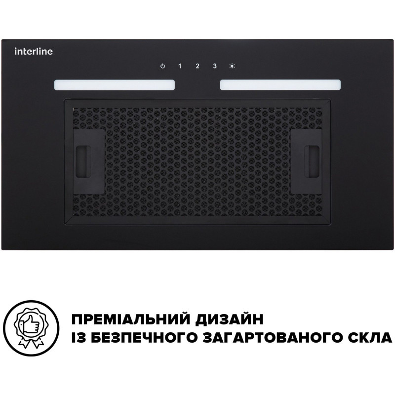 Витяжка Interline SWAY BL A/60 GL/S