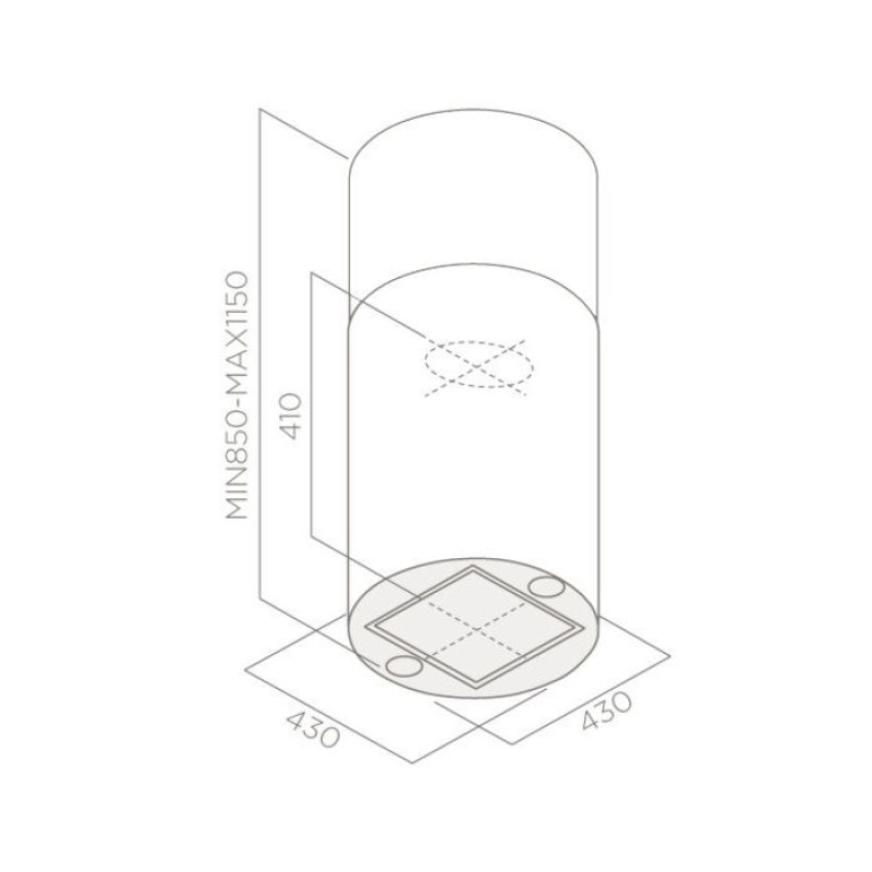 Витяжка Elica TUBE PRO ISLAND IX/A/43